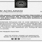 DEPREM BÖLGESİNDEN AİLESİNİ GETİRMEK İSTEYENLER DİKKAT