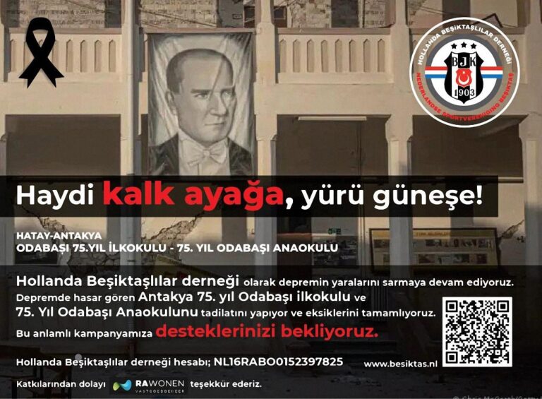 HOLLANDA BEŞİKTAŞLILAR DERNEĞİNDEN DEPREMZEDE ÇOCUKLARA ANLAMLI YARDIM