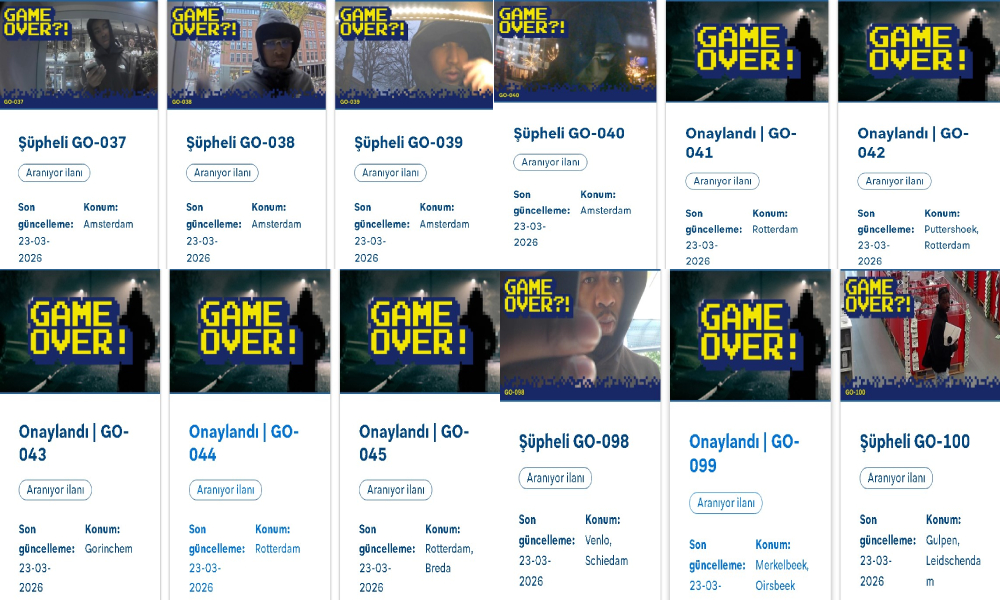 Hollanda Polisi 100 Şüpheli Dolandırıcıyı İnternette Teşhir Etti