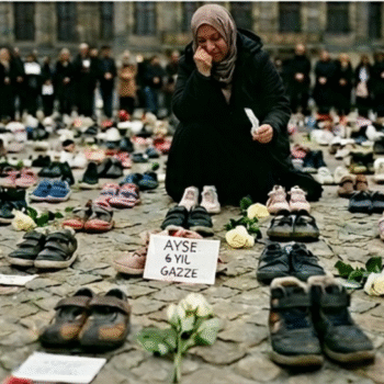 gazzede ölen çocuklar için sessiz eylem