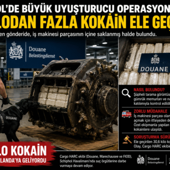hava alanında 39 kg kokain bulun
