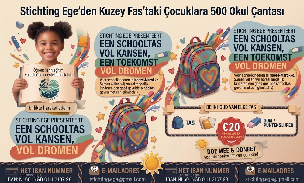 kuzey fas lı çocuklara okul çant