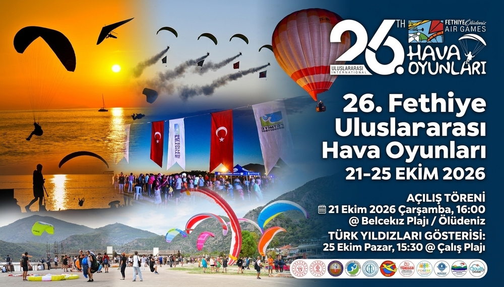 FETHİYE’DE GÖKYÜZÜNÜN BÜYÜK BULUŞMASI! 26. ULUSLARARASI HAVA OYUNLARI AVRUPA’DAKİ TÜRKLERİN DE GÜNDEMİNDE